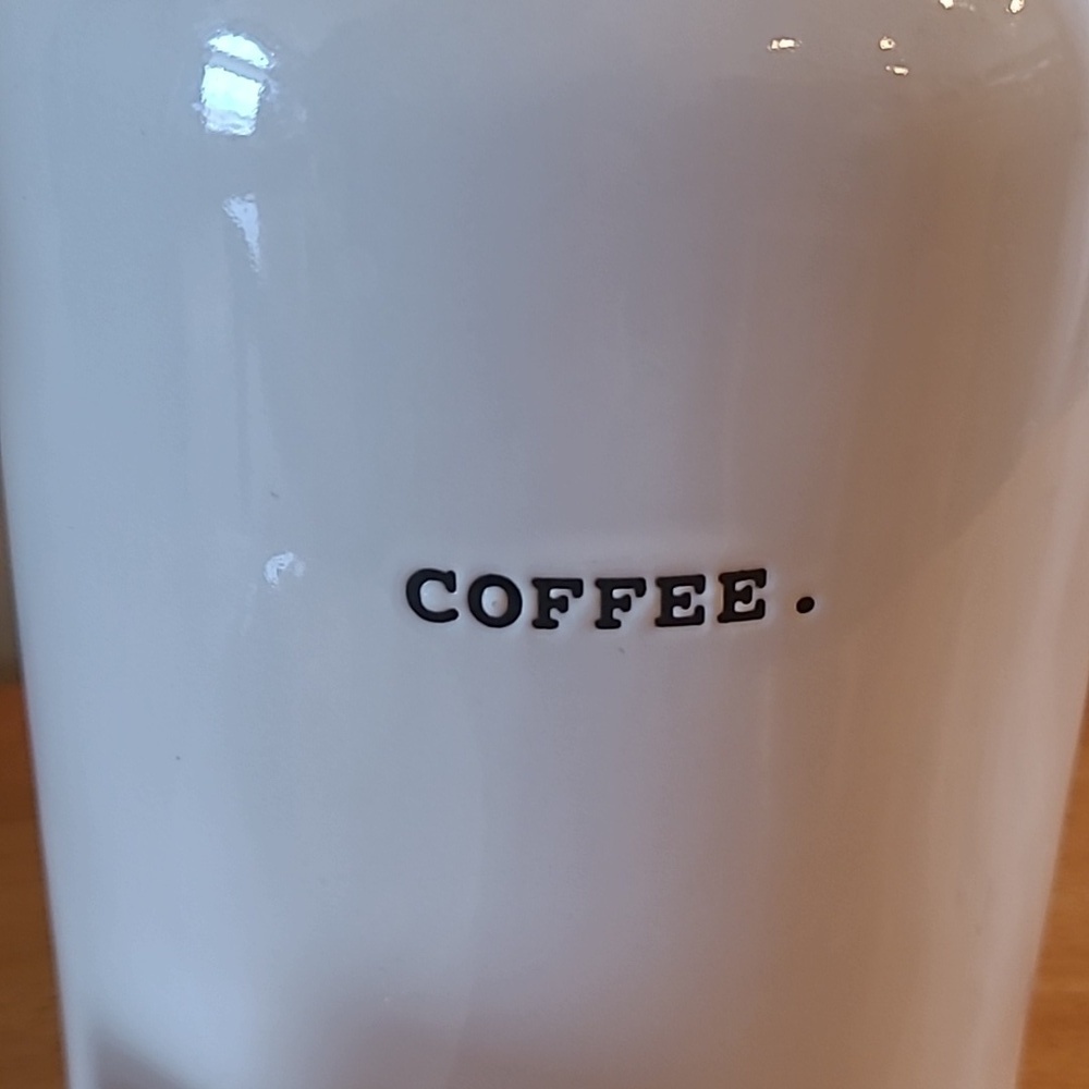 RAE DUNN ARTISAN COLLECTION BY MAGENTA White 'Coffee' Ceramic Canister - Picture 6 of 14